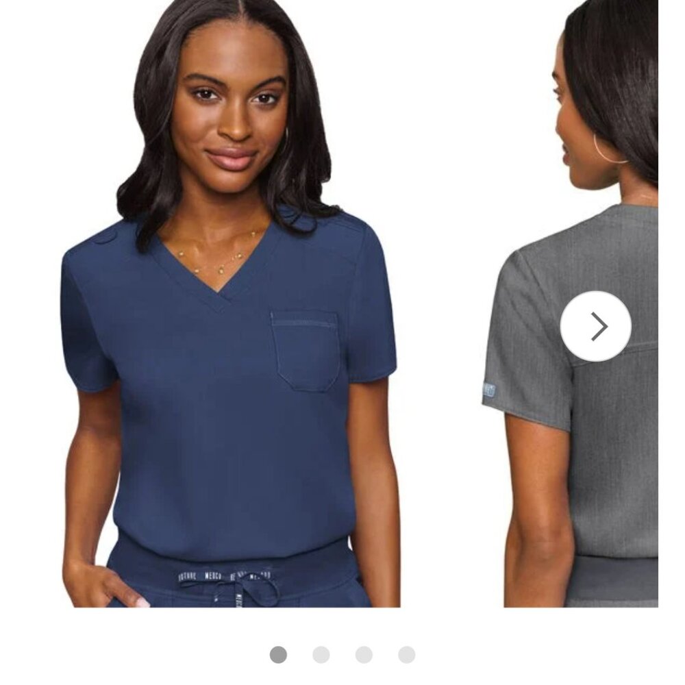 Petite XS Navy Scrub set med Couture